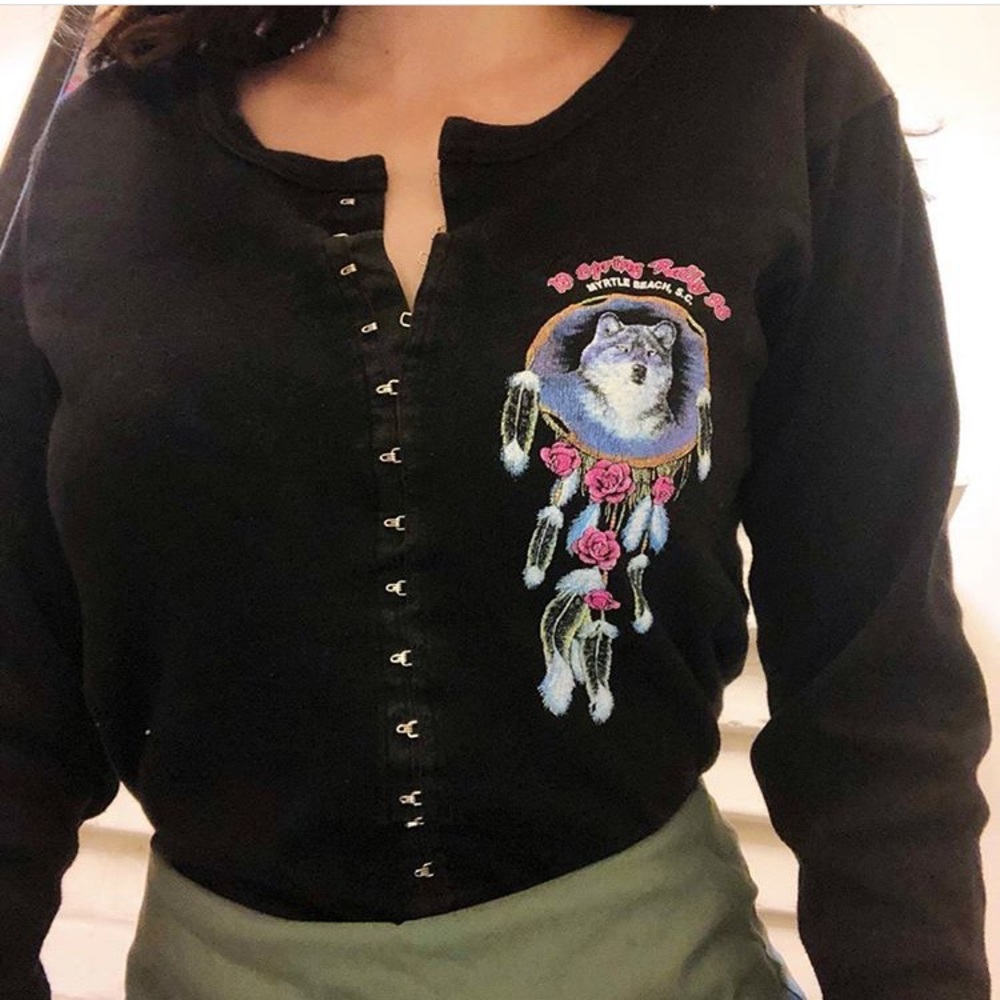 Super rare 90s graphic hook front t-shirt